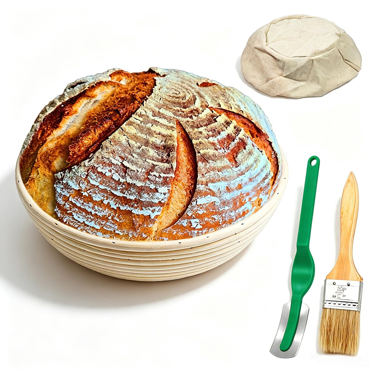 Omgoods - Ronde Kookmand voor Brood en Deeg, 25 cm
