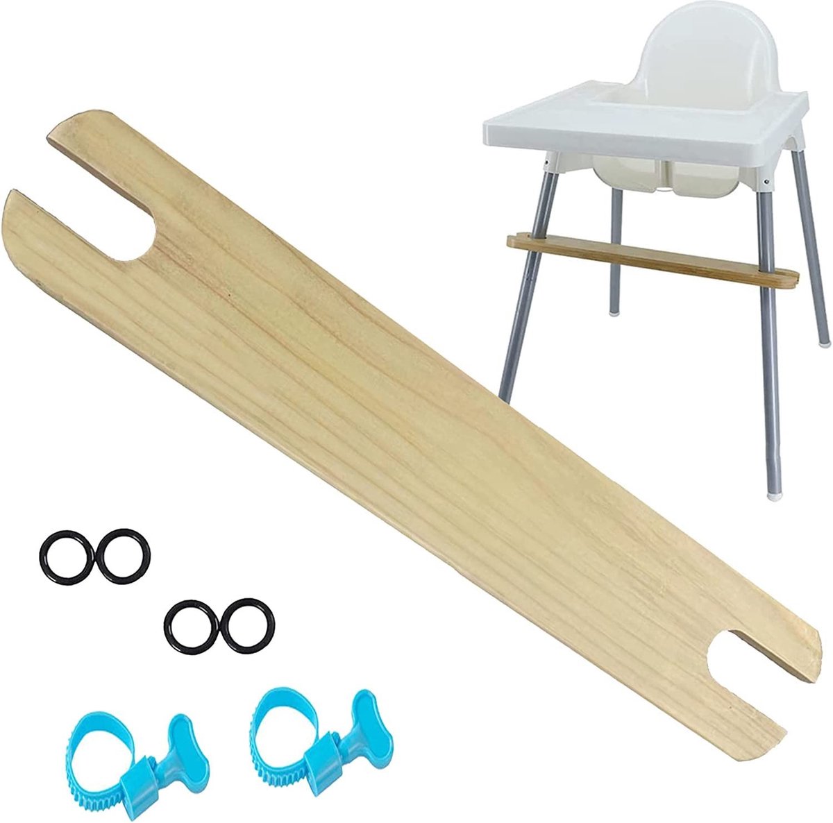 Omgoods - Verstelbare Voetsteun voor Kinderstoelen, Antislip Hout