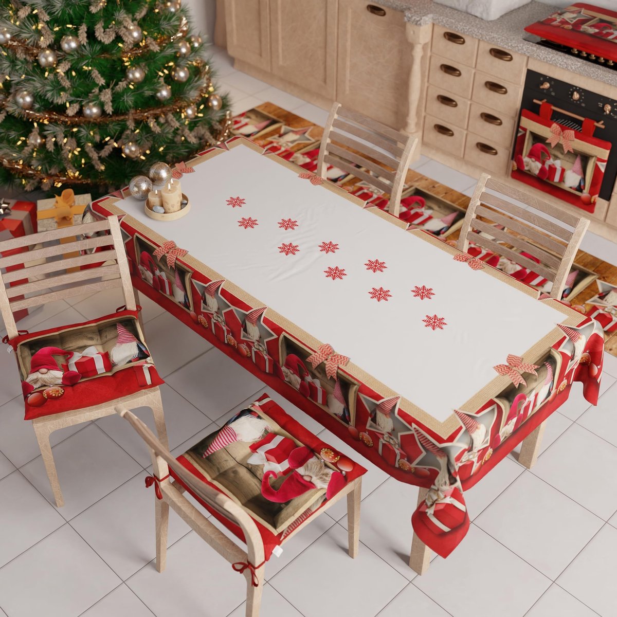 Omgoods - Kerst Tafelkleed met Motief 360x140 cm