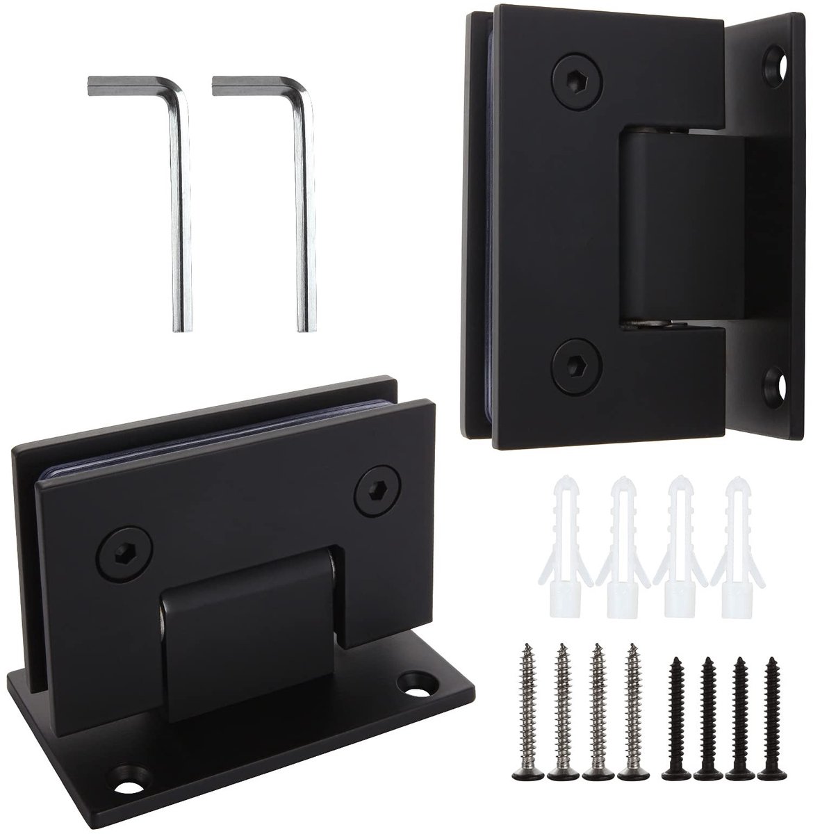 Omgoods - 2 Stuks Douchedeur Scharnieren van RVS