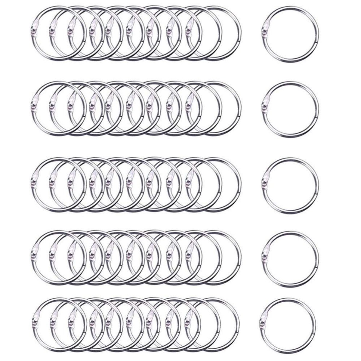 Omgoods - 50 Stuks Loose Leaf Boekringen 32mm voor Notitieboek en Agenda