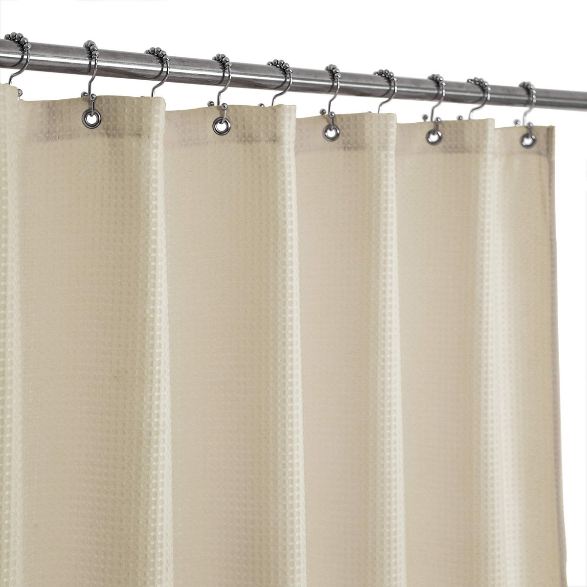 Omgoods - Luxe Waffle Stof Douchegordijn 167 cm - Waterdicht en Machinewasbaar