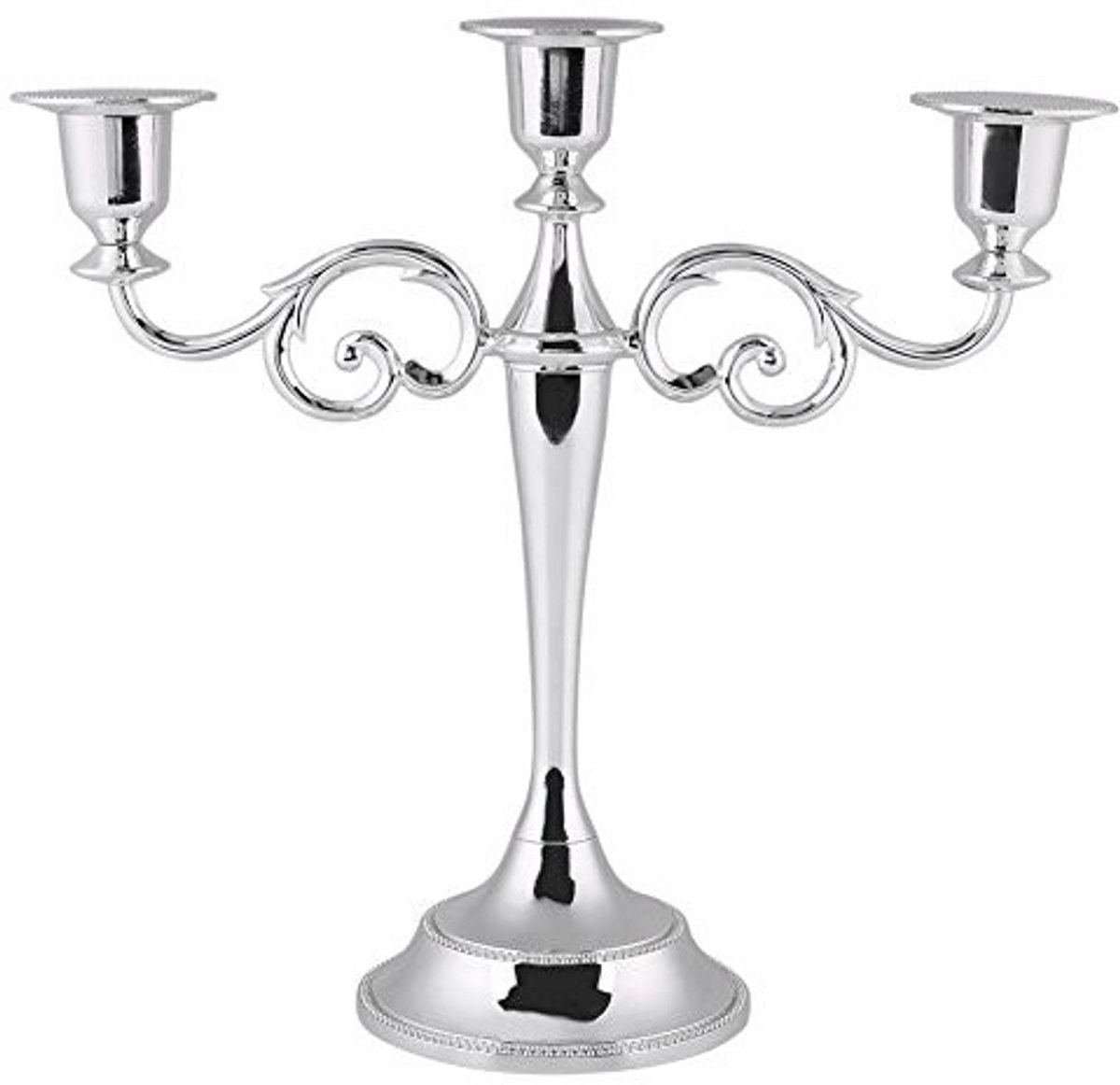 Omgoods- Kandelaar 3-armig - Zilver - Stevig/duurzaam - Europese stijl - Decoratie - Geschikt voor bruiloften/diners - Kaarsenstandaard
