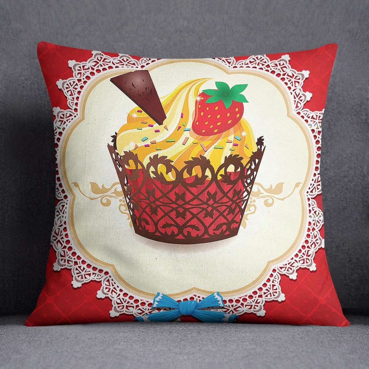 Omgoods - Decoratieve Kussenslopen 45x45cm van Katoen Multicolor met Rits