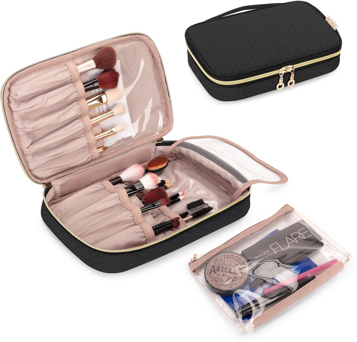 Omgoods - Cosmetic Bag Organizer voor Make-up Kwasten - Zwart