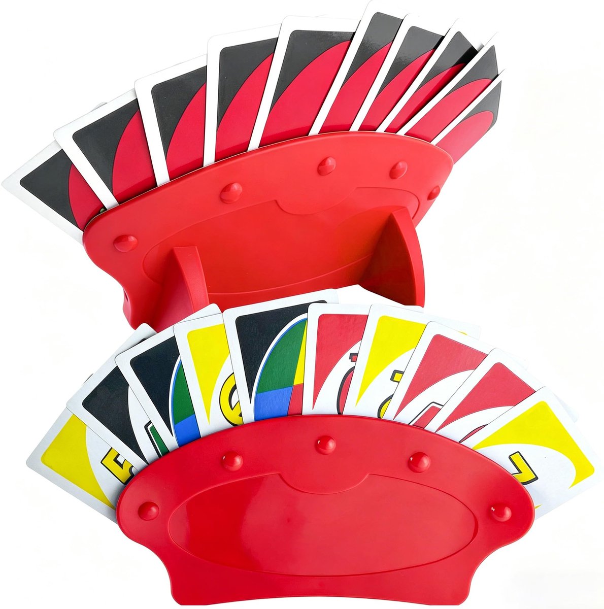 Omgoods- Kaartenhouder voor kinderen - Set van 2 - Handsfree speelkaarthouder - Ideaal voor kleine handen - 21,5 × 10 cm - Functioneel en elegant design