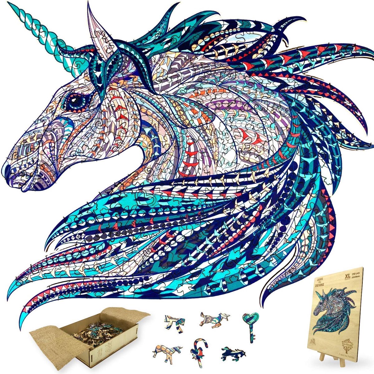 Omgoods - XL Houten Legpuzzel van 250 Stukken met Dierenthema