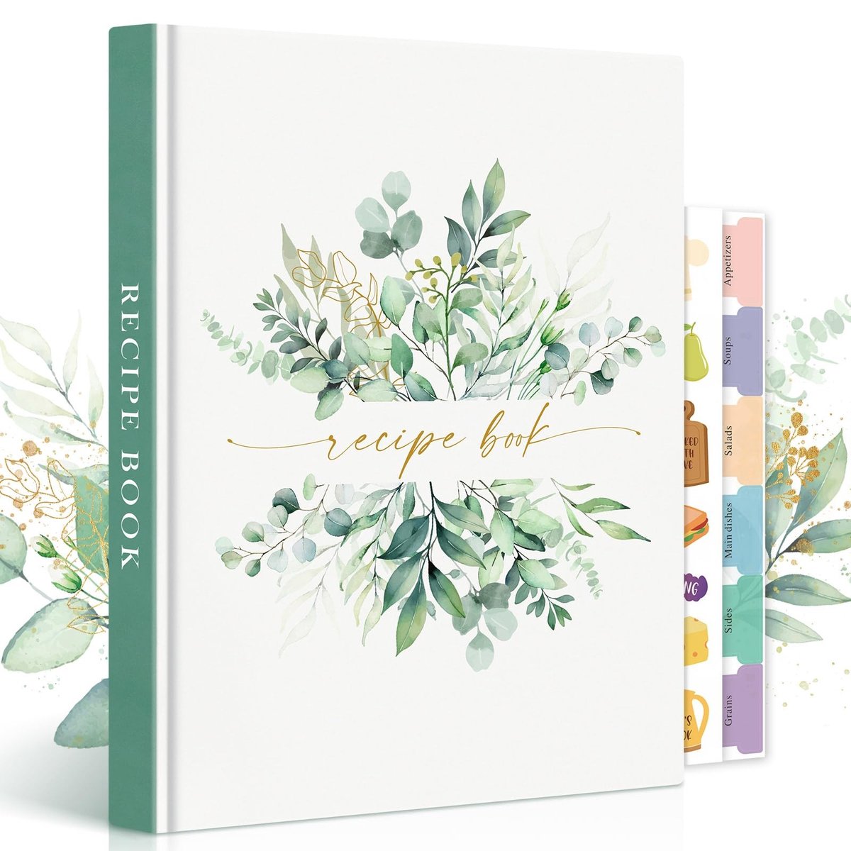 Omgoods- Receptenboek Uniek Invulboek - Kookboek voor 120 Recepten - Hardcover - Keukentips - Kleurrijke Registerkaarten - Eenvoudige Lay-out