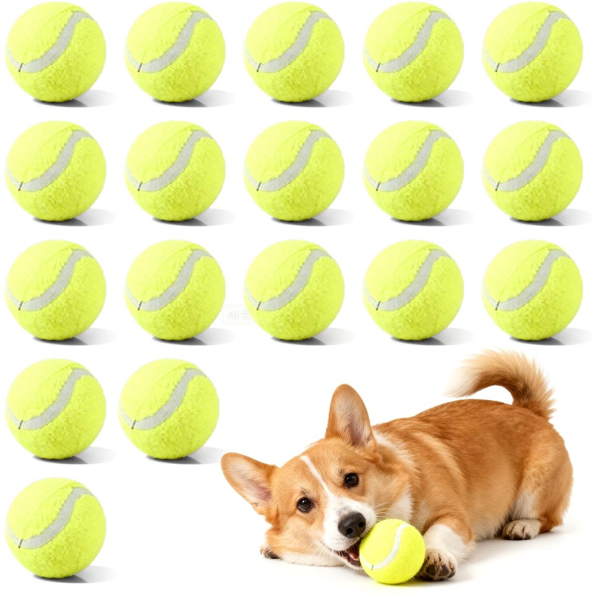 Omgoods - Set van 18 Tennisballen voor Huisdieren en Beginners