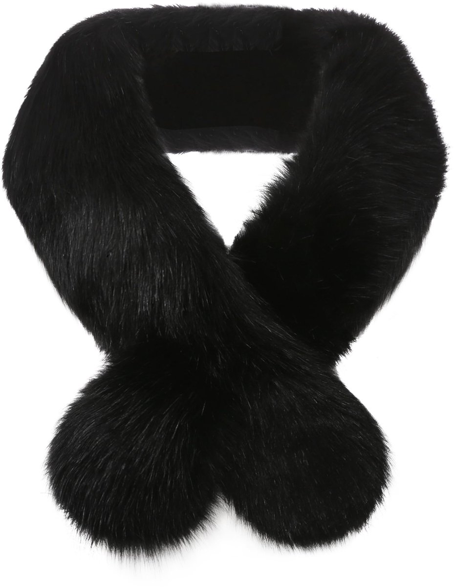 Omgoods - Dames Sjaal met Faux Fur Kraag voor de Winter