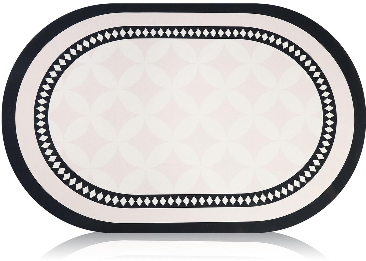 Omgoods - Antislip Badmat met Absorberende Eigenschappen en Geometrisch Ontwerp 50x80 cm