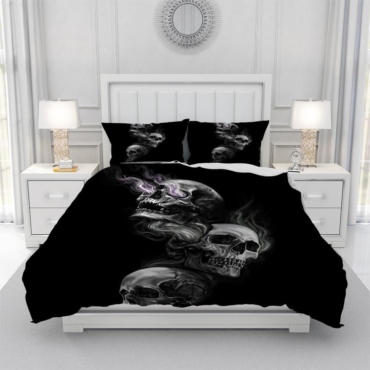 Omgoods - Skull Duvet Cover Set - 200 x 200 cm met 2 Kussenslopen