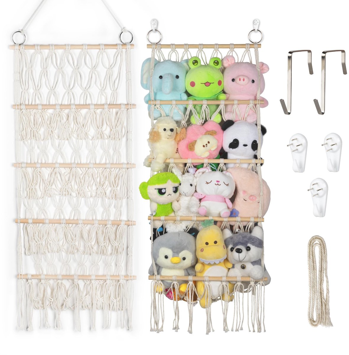 Omgoods - Plush Hammock - Boho Style Macrame Hangmat voor Pluche Dieren