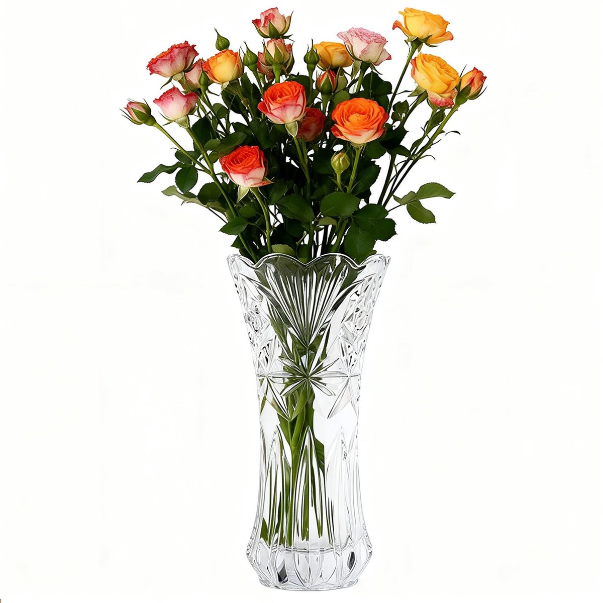 Omgoods - Handgeblazen Glazen Vaas voor Bloemen en Planten