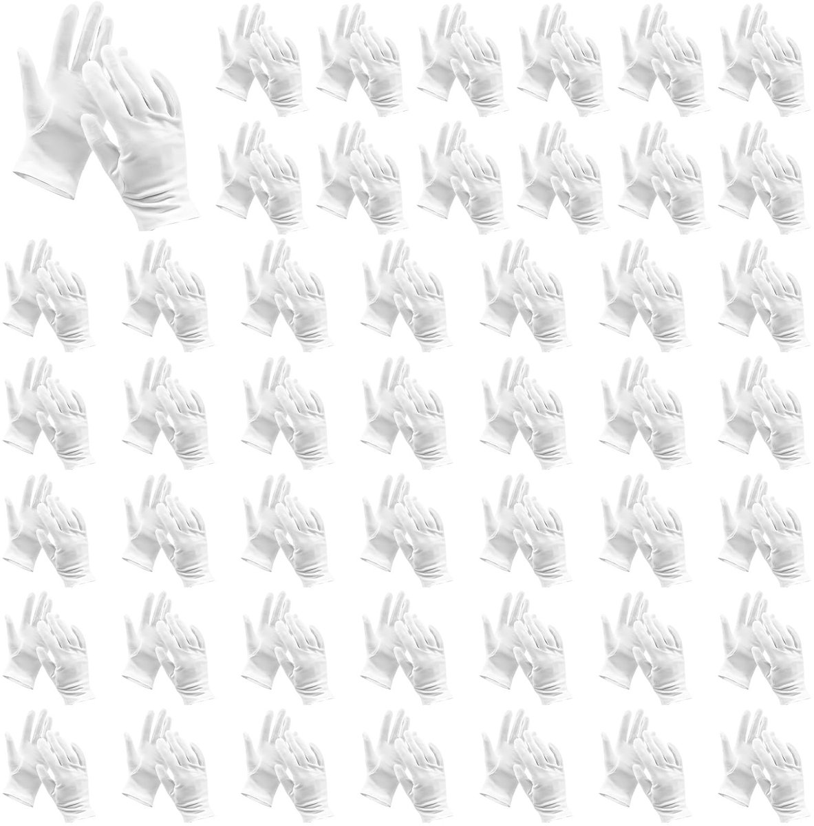 Omgoods - 96 Stuks Witte Katoenen Huidverzorgingshandschoenen