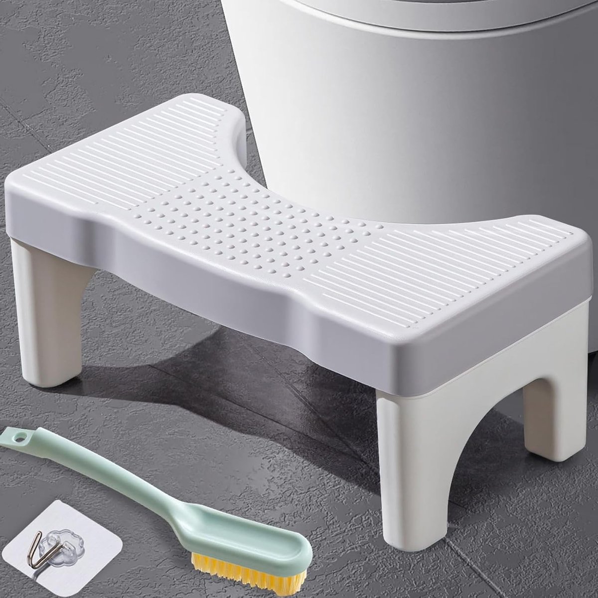 Omgoods - Ergonomische Toiletkruk met Antislip - Voor Comfortabele Toiletbezoeken