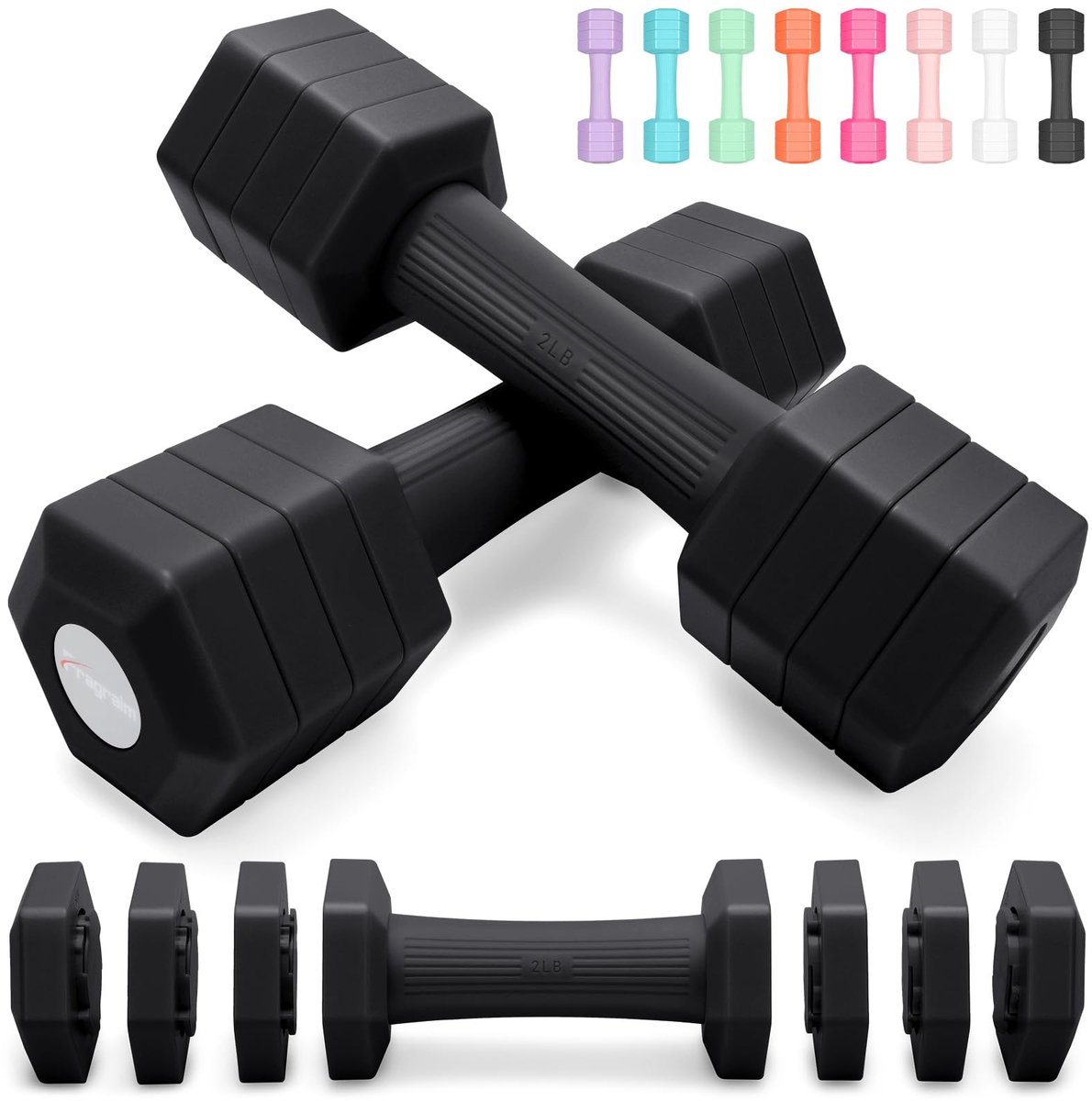 Omgoods - Verstelbare Dumbbell Set voor Krachttraining met 4-in-1 Gewichtopties