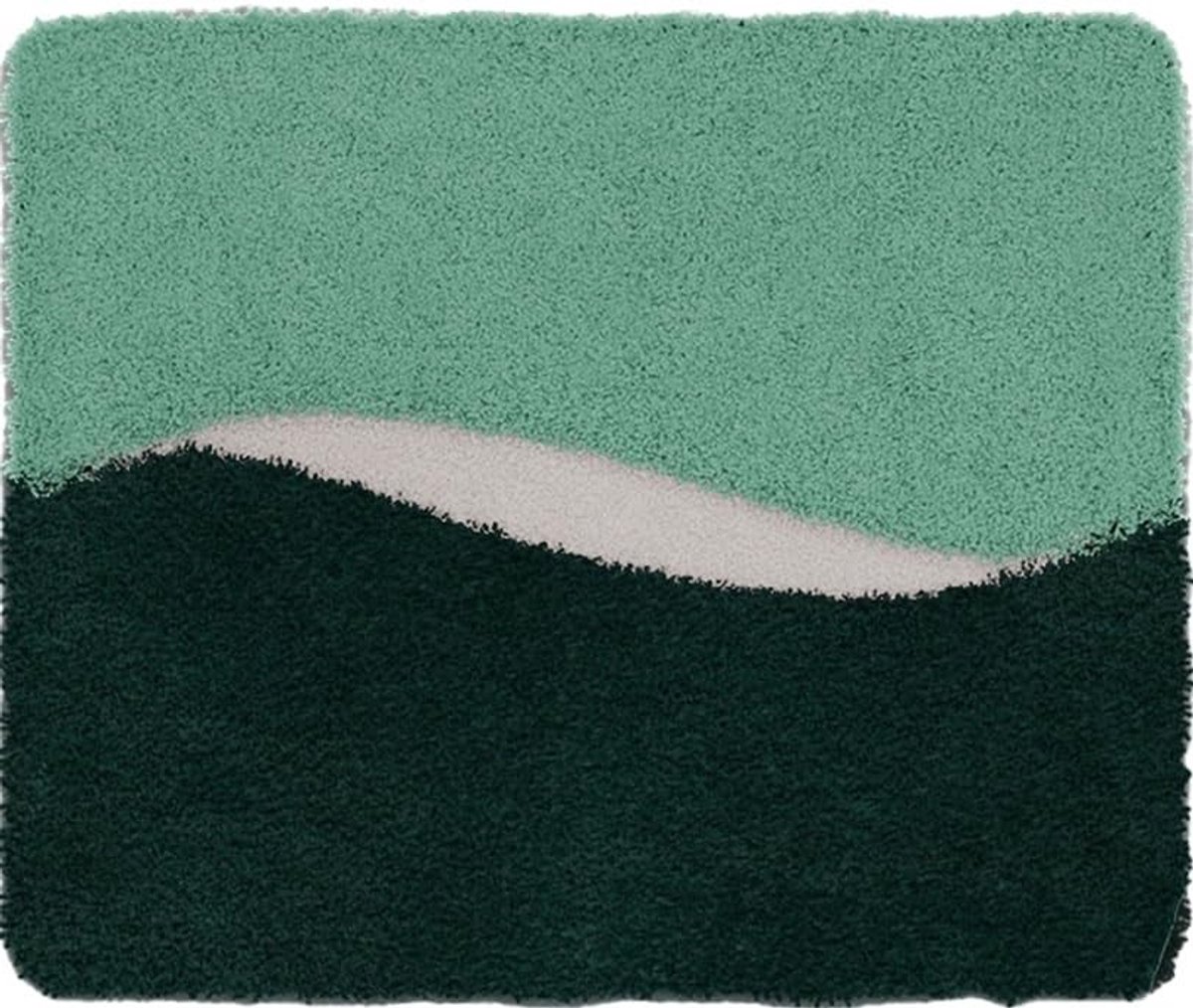 Omgoods - Badmat van 100% Polyacryl 50 x 60 cm in Groene Kleur