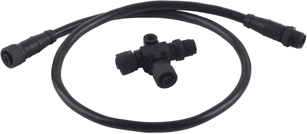 Omgoods- NMEA 2000-kabel 5-pins M12 - Waterdicht IP67 - T-connector - Maritieme Kwaliteit - Verlengkabel - Hoogwaardig Vakmanschap
