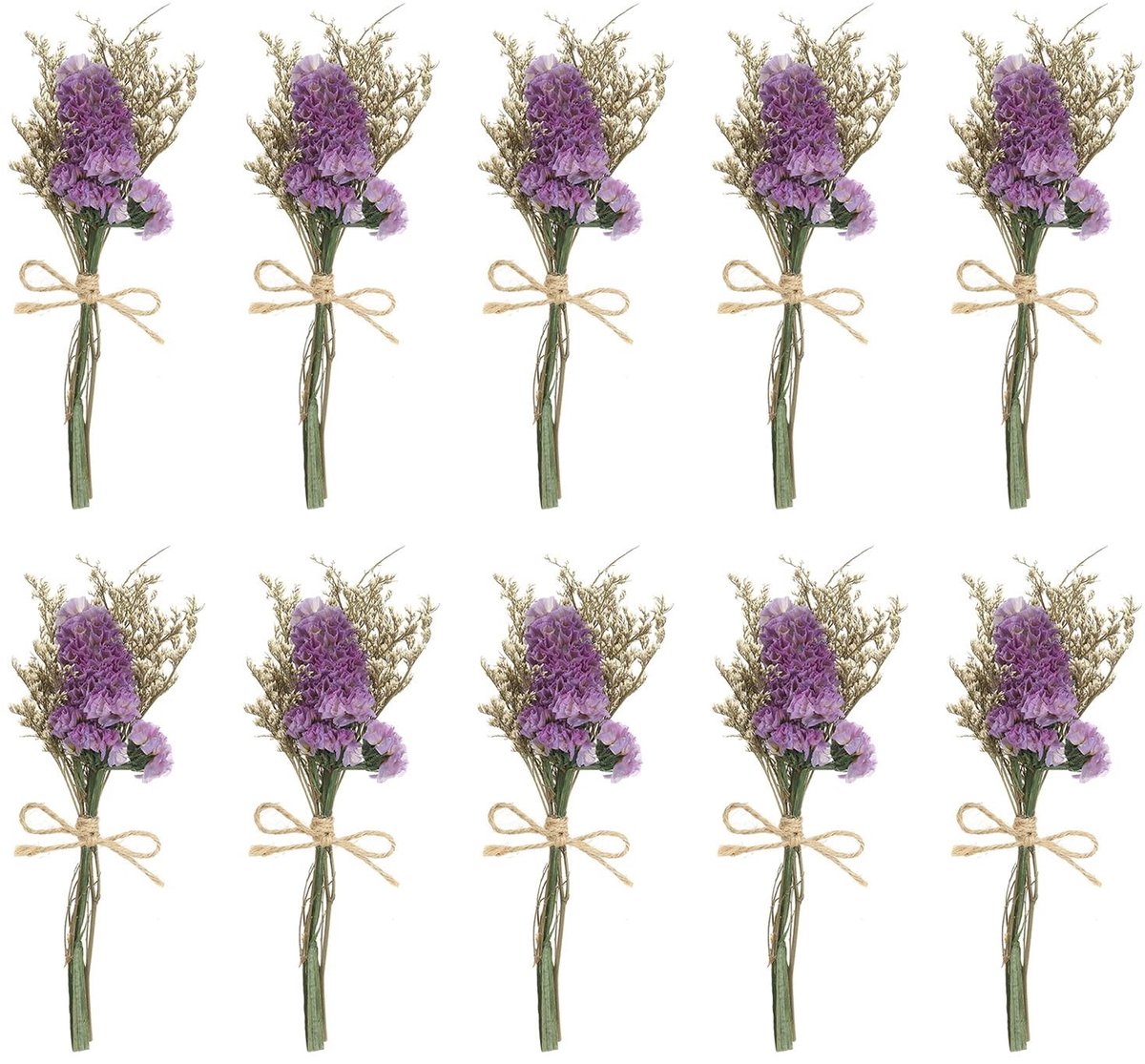 Omgoods - Mini Droog Boeket met Vergeet-mij-nietjes en Gypsophila