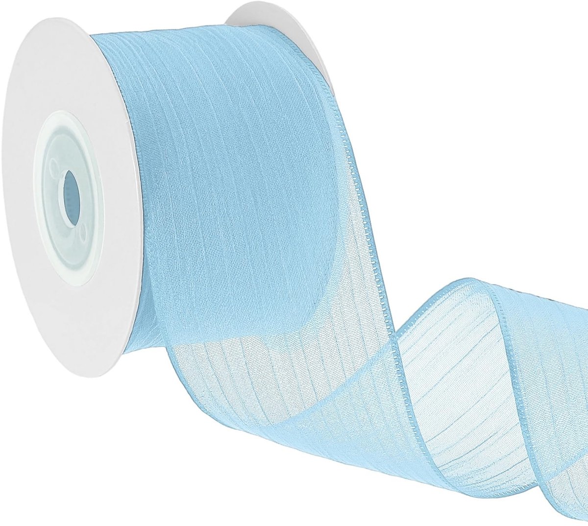 Omgoods - Metallic Draadlint 3,6 cm Hemelsblauw voor Geschenken en Decoraties