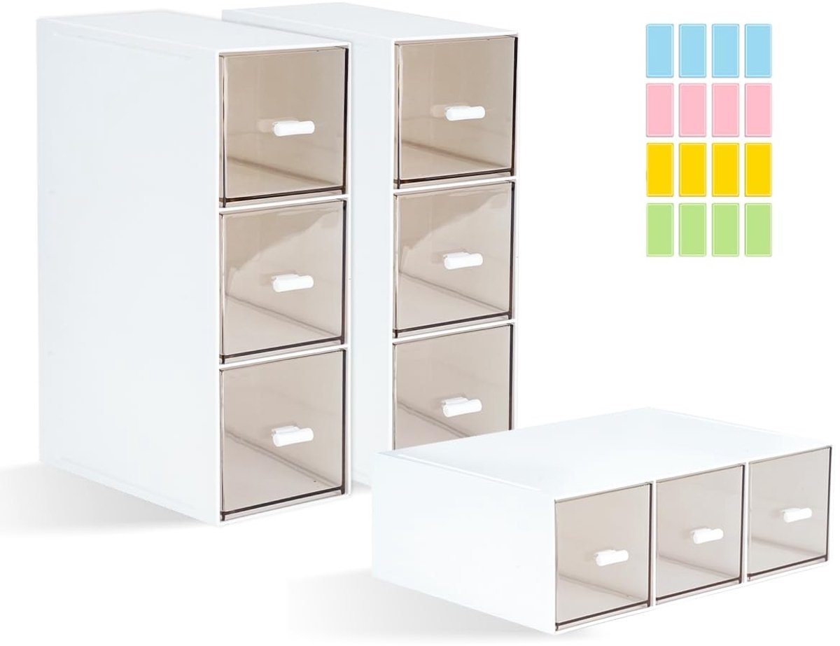 Omgoods - 3-Delige Plastic Organizer met Lades voor Keuken en Kantoor
