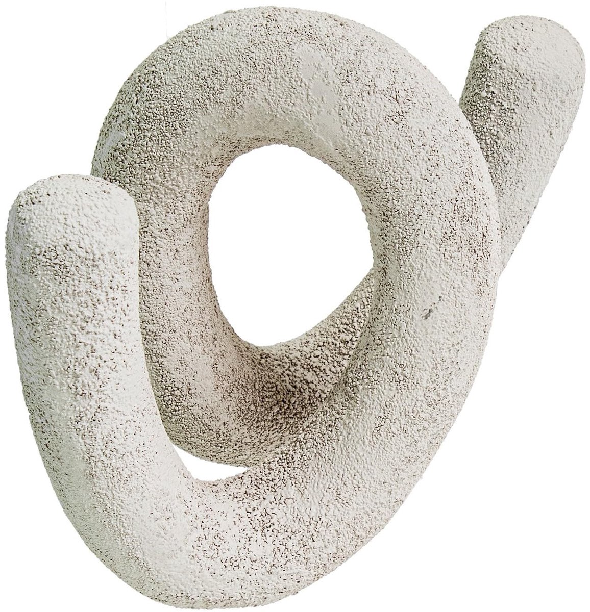 Omgoods - Abstracte Tafeldecoratie van Aluminium, Rookwit, 17 x 9 x 13 cm