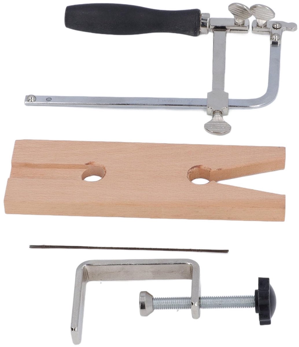 Omgoods - Professionele Zagen Set voor Sieraden - 3-in-1 Met 12 Bladen en Verstelbaar Zaamframe