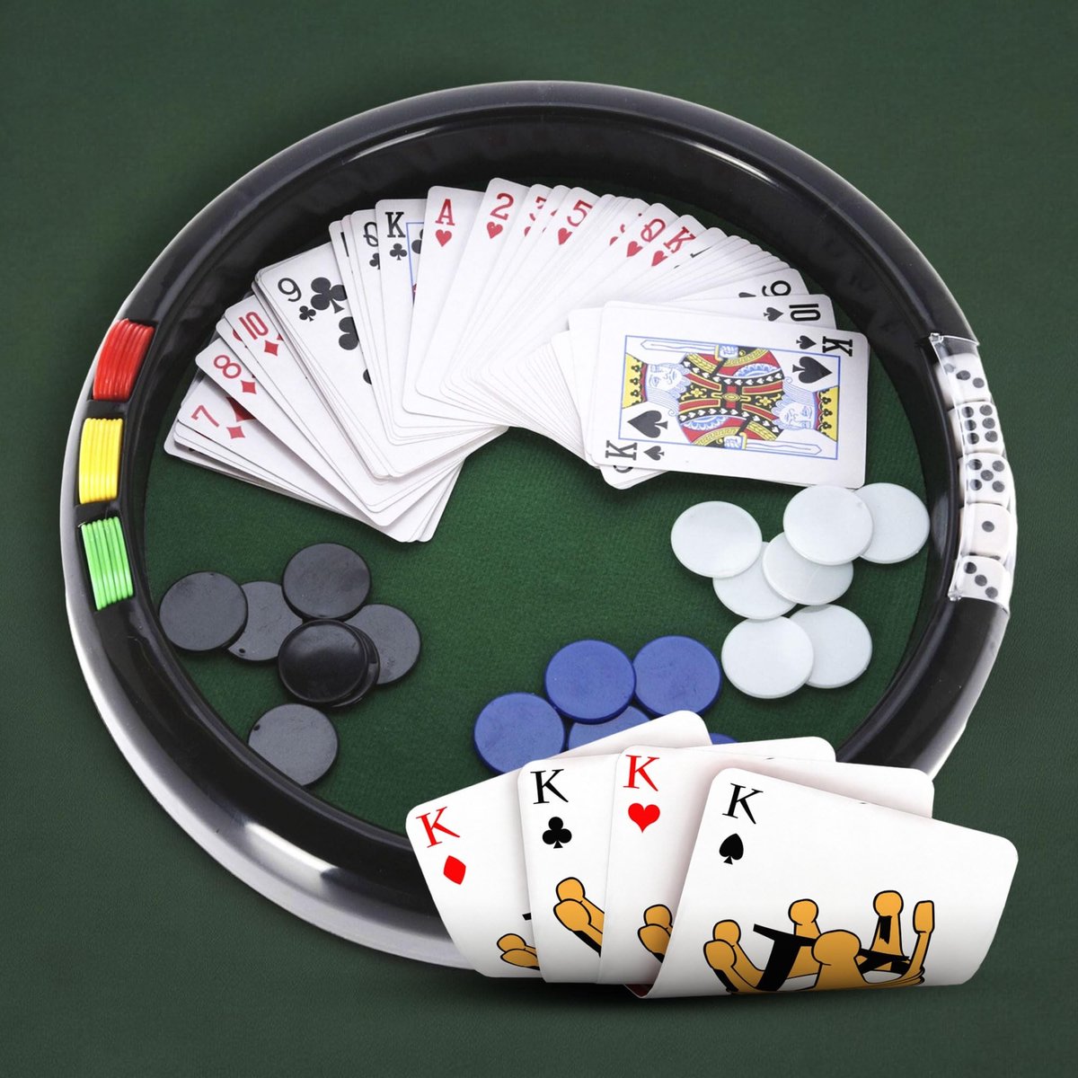 Omgoods - Rond Casino Spel van Polypropyleen 41.5 x 41.5 cm
