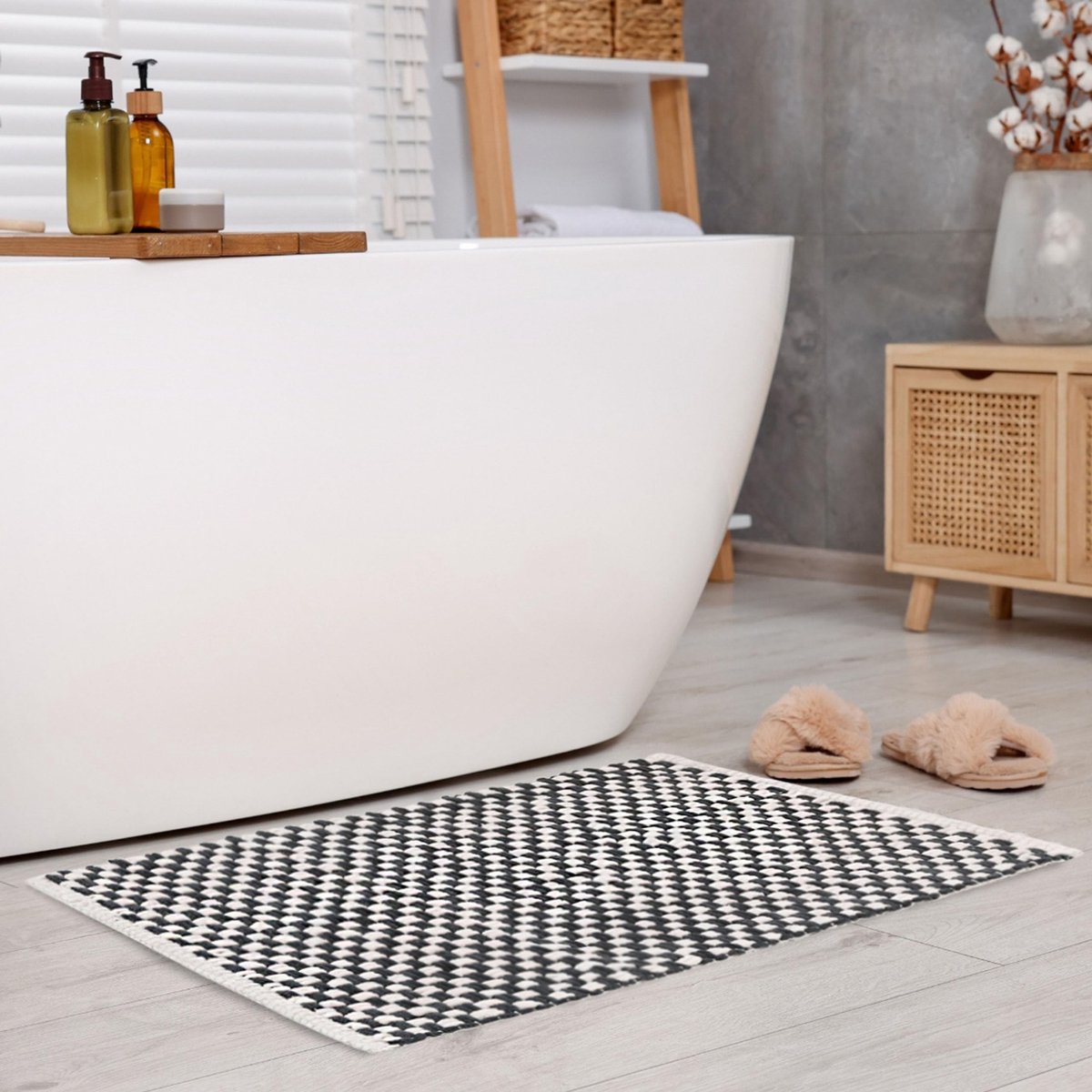 Omgoods - Gebreide Badmat 50 x 80 cm van Absorbent Plush Microfiber