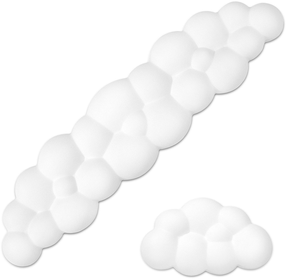 Omgoods - Ergonomische Muismat en Polssteun Set - Cloudvormige Geheugenfoam voor Kantoor en Gaming