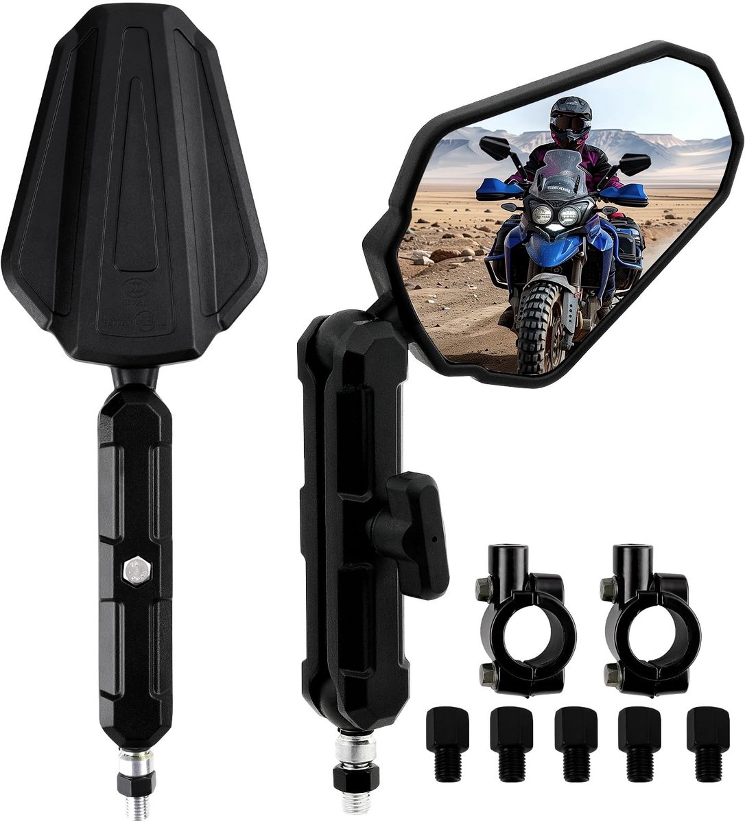 Omgoods - Adventure Motorfiets Spiegels met 360 Graden Zicht