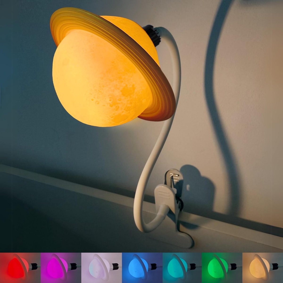 Omgoods - Dimbare LED Clip-on Lamp voor Kinderen met 7 Kleuren