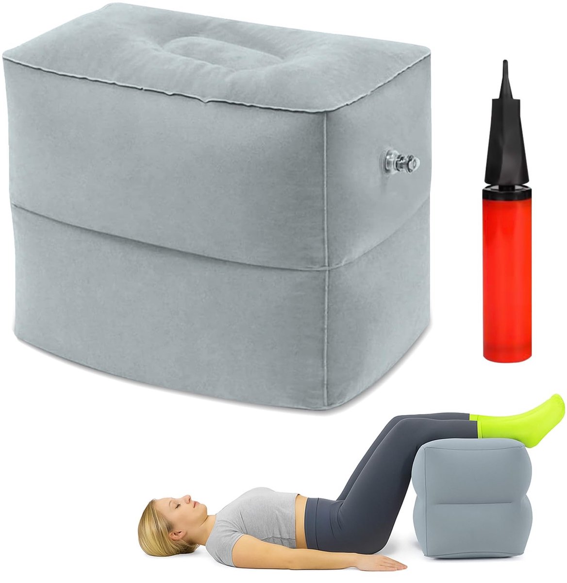 Omgoods - Ergonomische Opblaasbare Voetsteun voor Comfort