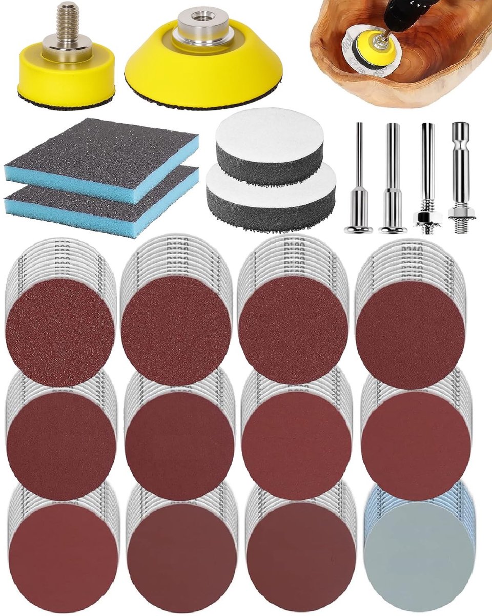 Omgoods - Set van 250 Schuurdiscs voor Dremel en Accuschroevendraaier