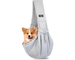 SnelShoppen - Dog Carrier voor Honden, Draagtas voor Puppies, Portable Honden Carrier Bag tot 7.5 kg, Katten Carrier Bag, Grijs, Comfortabele Transpor