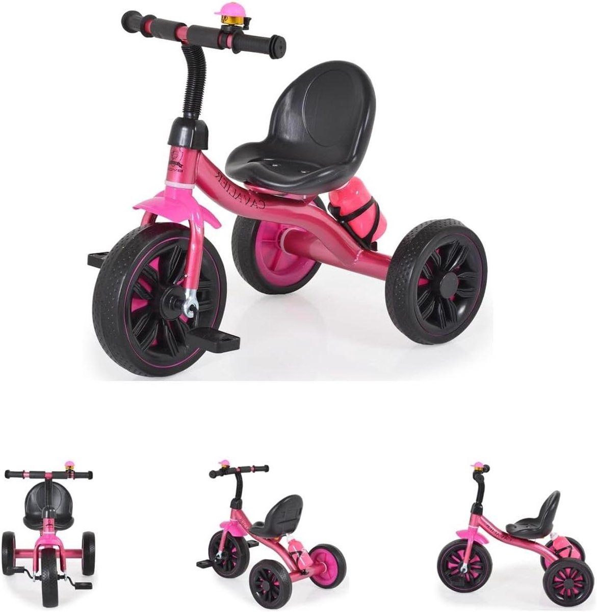 Driewieler Kinder - Loopfiets Drie Wiel - Buiten Spelen - Met Drinkhouder - 72 x 46 x 62 cm - Roze
