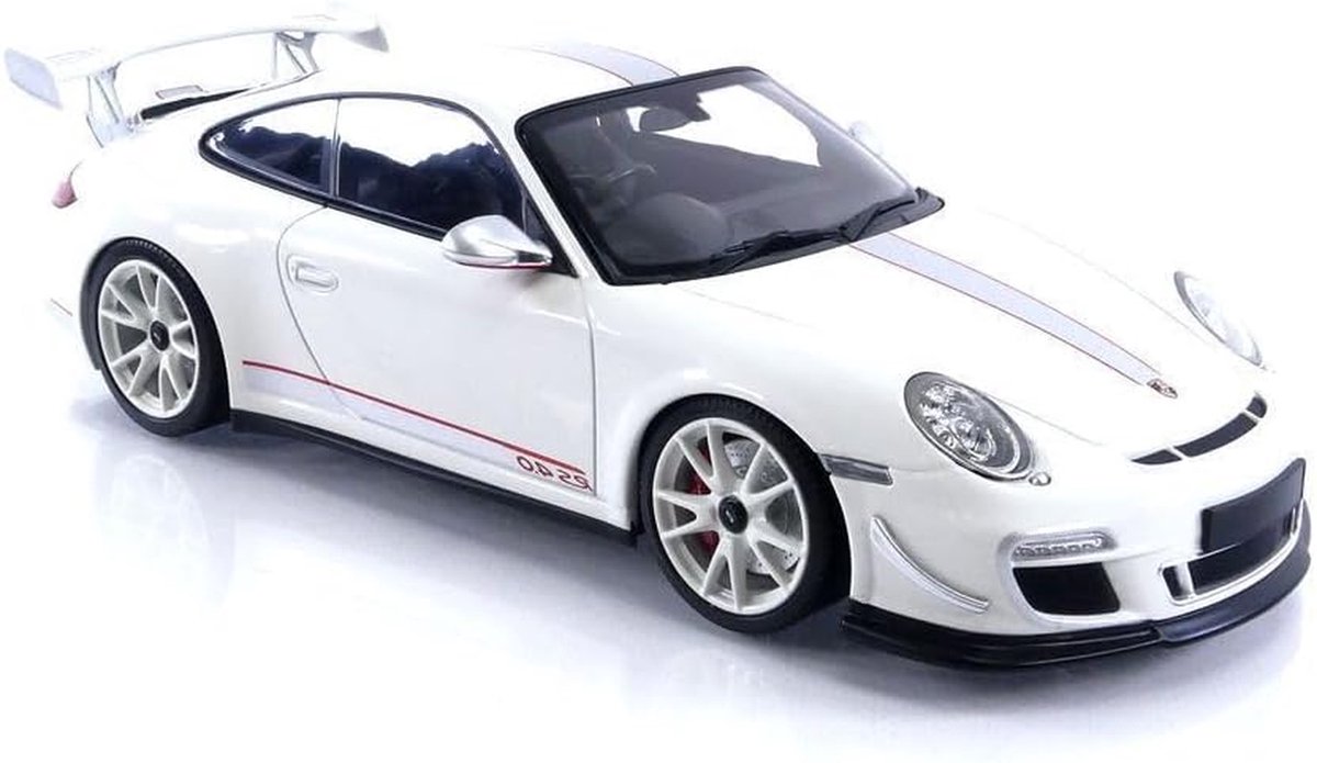 Porsche 911 GT3 RS - Modelauto Miniautuur - Verzamelen - Gedetailleerd model - 1:18 schaal - Wit