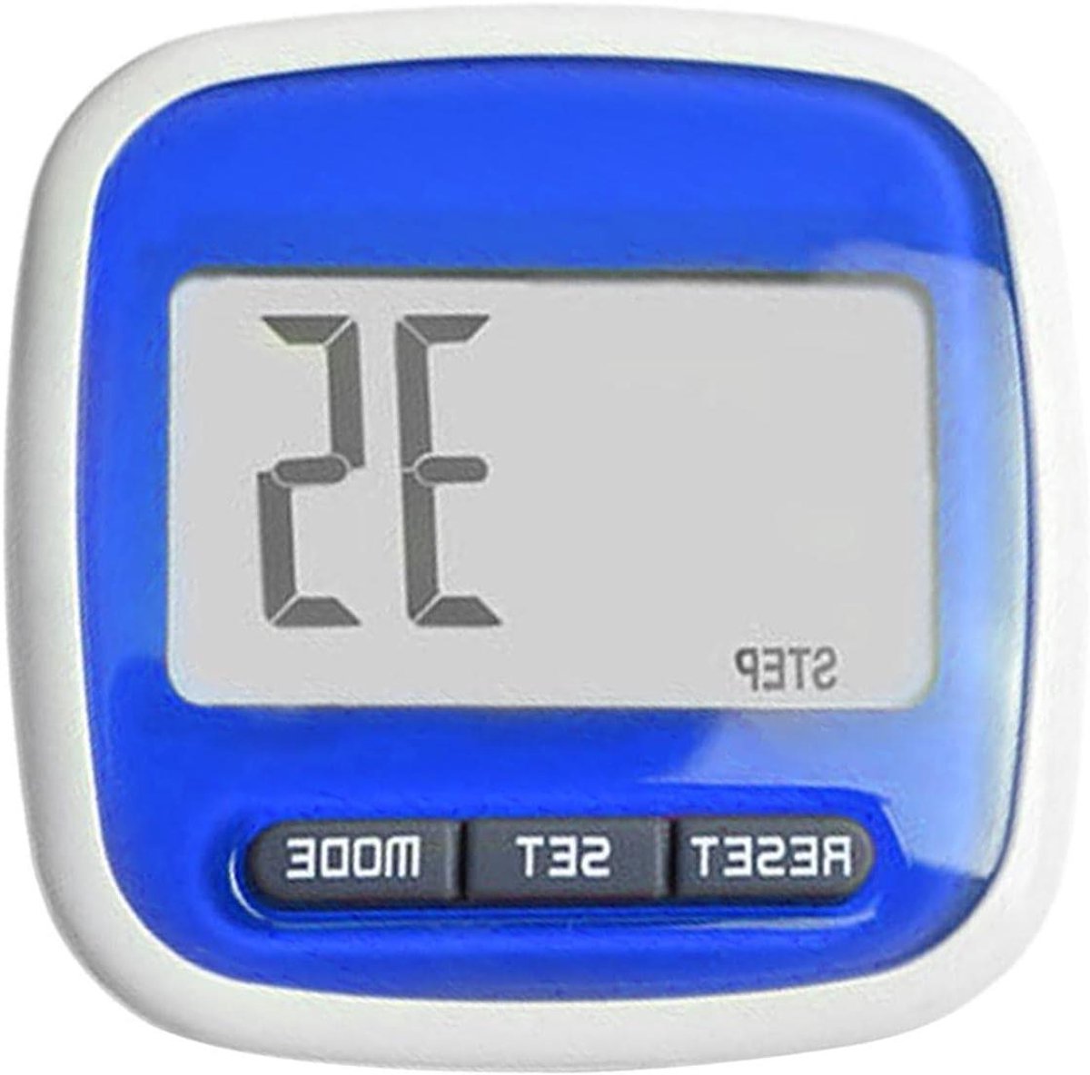 Nauwkeurige stappenteller - Sport clip - Activiteiten volgen - Triaxiale sensortechnologie - 5x5x2cm - Blauw