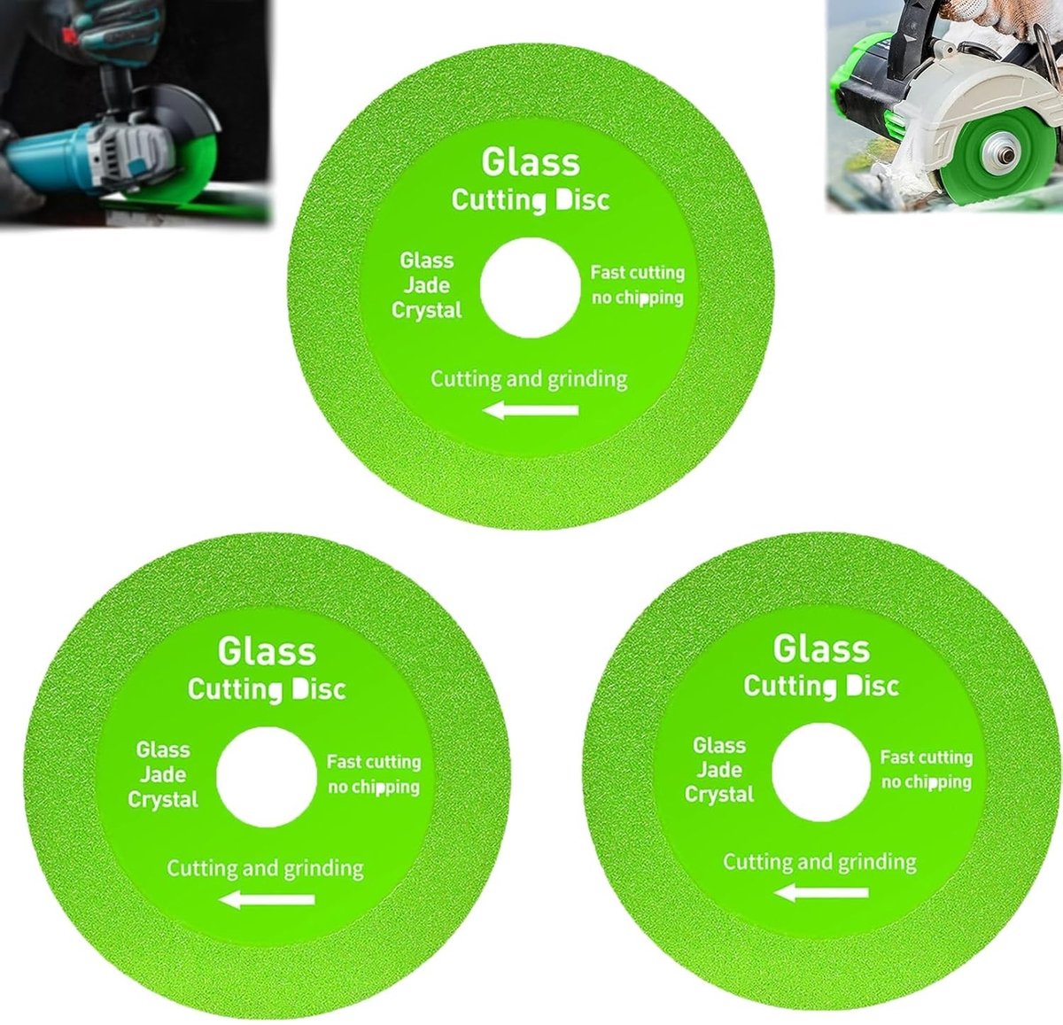 Professionele Diamant Snijschijf 125 x 15 x 22.22 mm voor Precisie Snijden, Afkanten en Schuren van Glas, Keramiek en Tegels - Set van 3