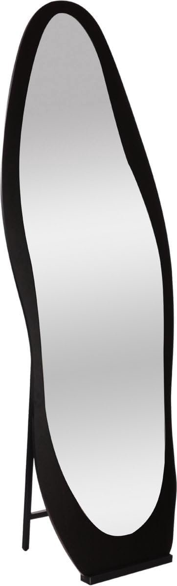 Asymmetrische Staande Spiegel – Houten Frame – 160x55 cm – Zwart