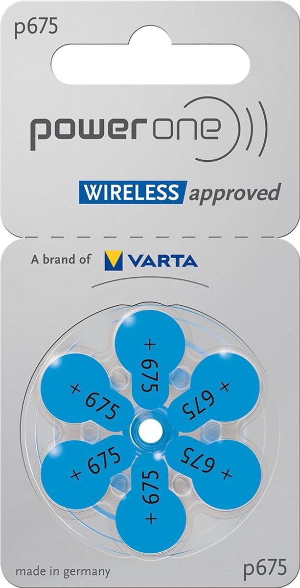 SnelShoppen - 60x Gehoorapparaat Batterijen Powerone P675 Blauw - Krachtige en Betrouwbare Batterijen voor Gehoorapparaten - Ideaal voor Dagelijks Geb