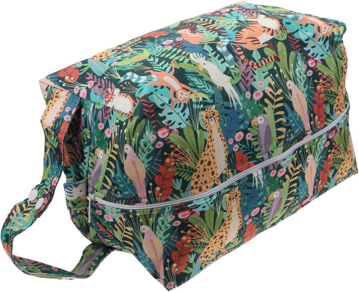 Opbergtas Luiers - Natte Tas Luiertas - Reizen Organiseren - Waterdicht Materiaal - 27.5X17X17CM - Groen