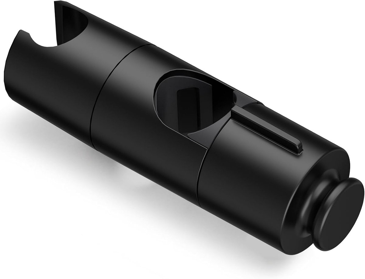 Douchekop Houder, 19-25 mm Verstelbare Handdouche Houder, Douchekop Ophanger, Met Ronde Haak, Zwart