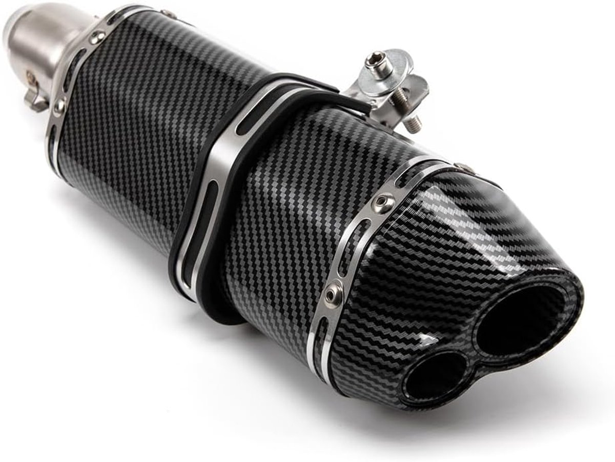 Uitlaatpijp voor motorfiets, 36 mm, 51 mm, universele uitlaat, slip-on compatibel met ATV Dirt Bike Street Bike Roller (B)