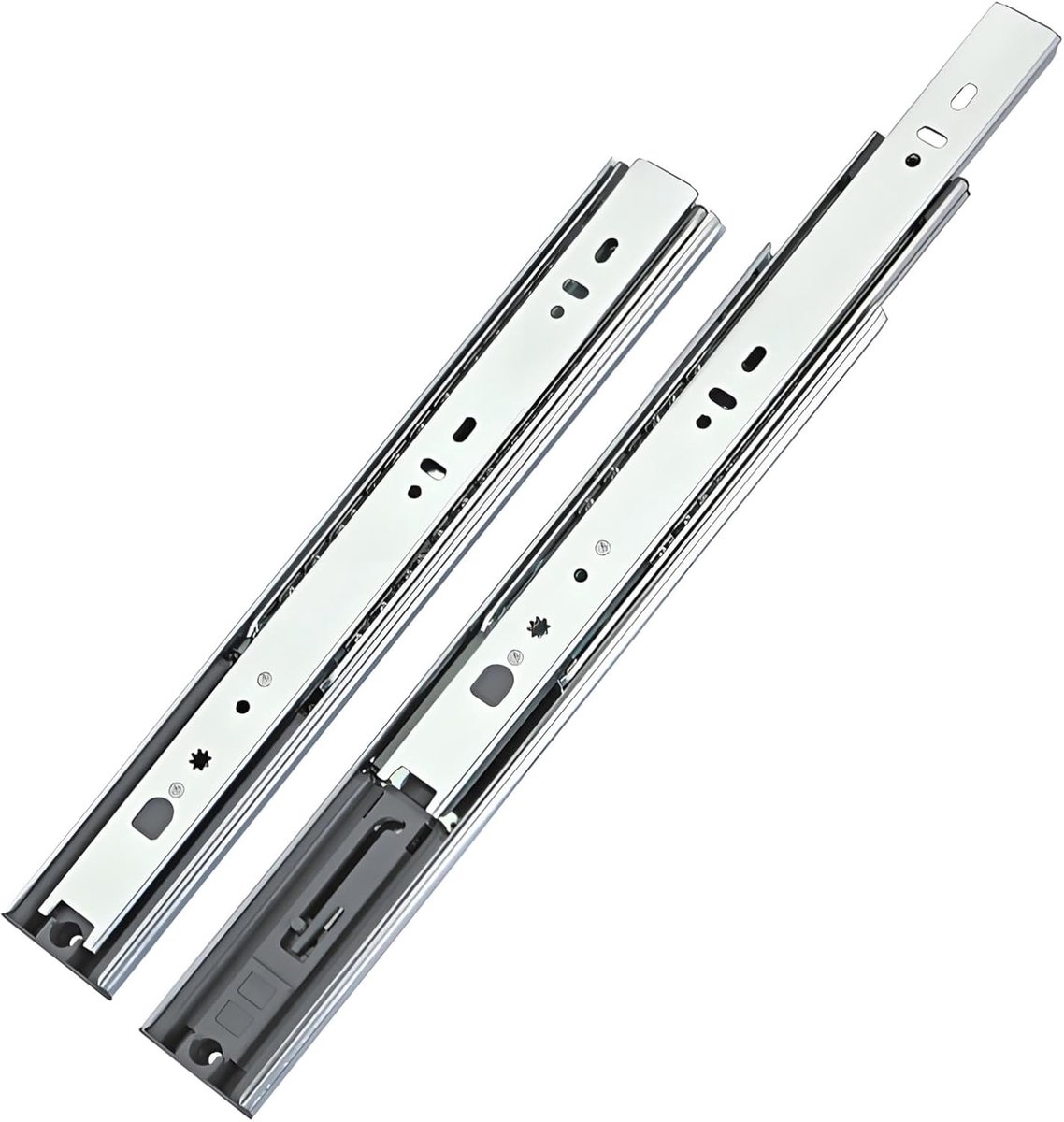 Ladegeleiders 300 mm met Kogellager Zijmontage Volledig Uittrekbare Rails Ladegeleider Laadvermogen 35kg (1 set)
