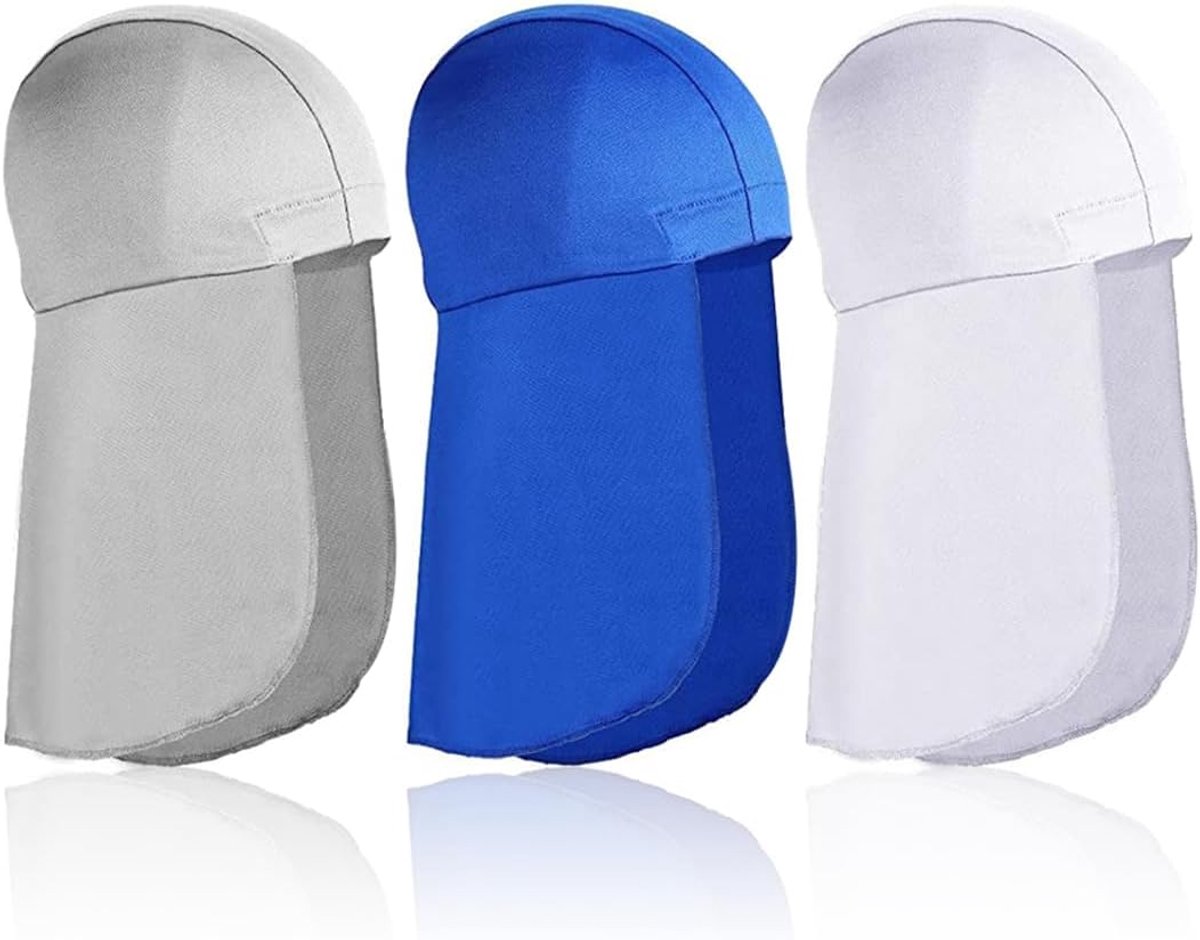 Liner met nekbescherming, verkoelende schedelkapjes, zweetafvoerende kap met staart, zonbescherming, fietsen, hardlopen, nekbescherming, hoed voor mannen en vrouwen