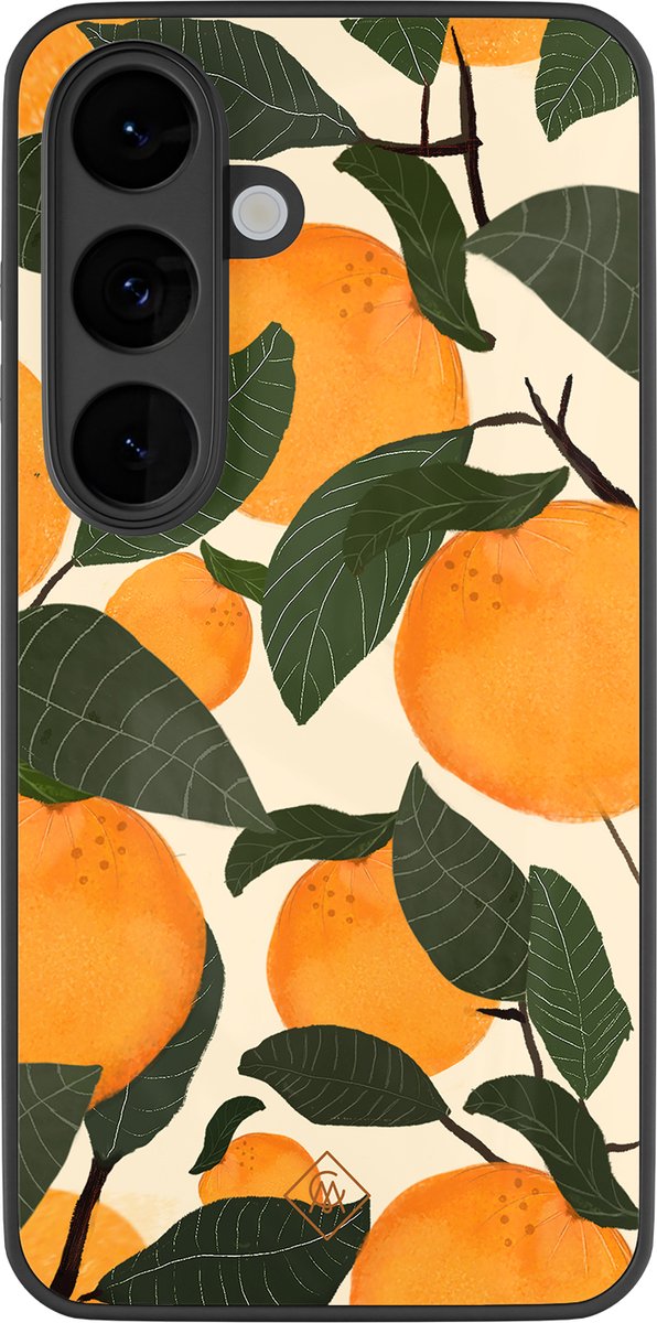 Casimoda® hoesje - Geschikt voor Samsung Galaxy S26 - Orange Garden - Luxe Hard Case Zwart - Backcover telefoonhoesje - Multi