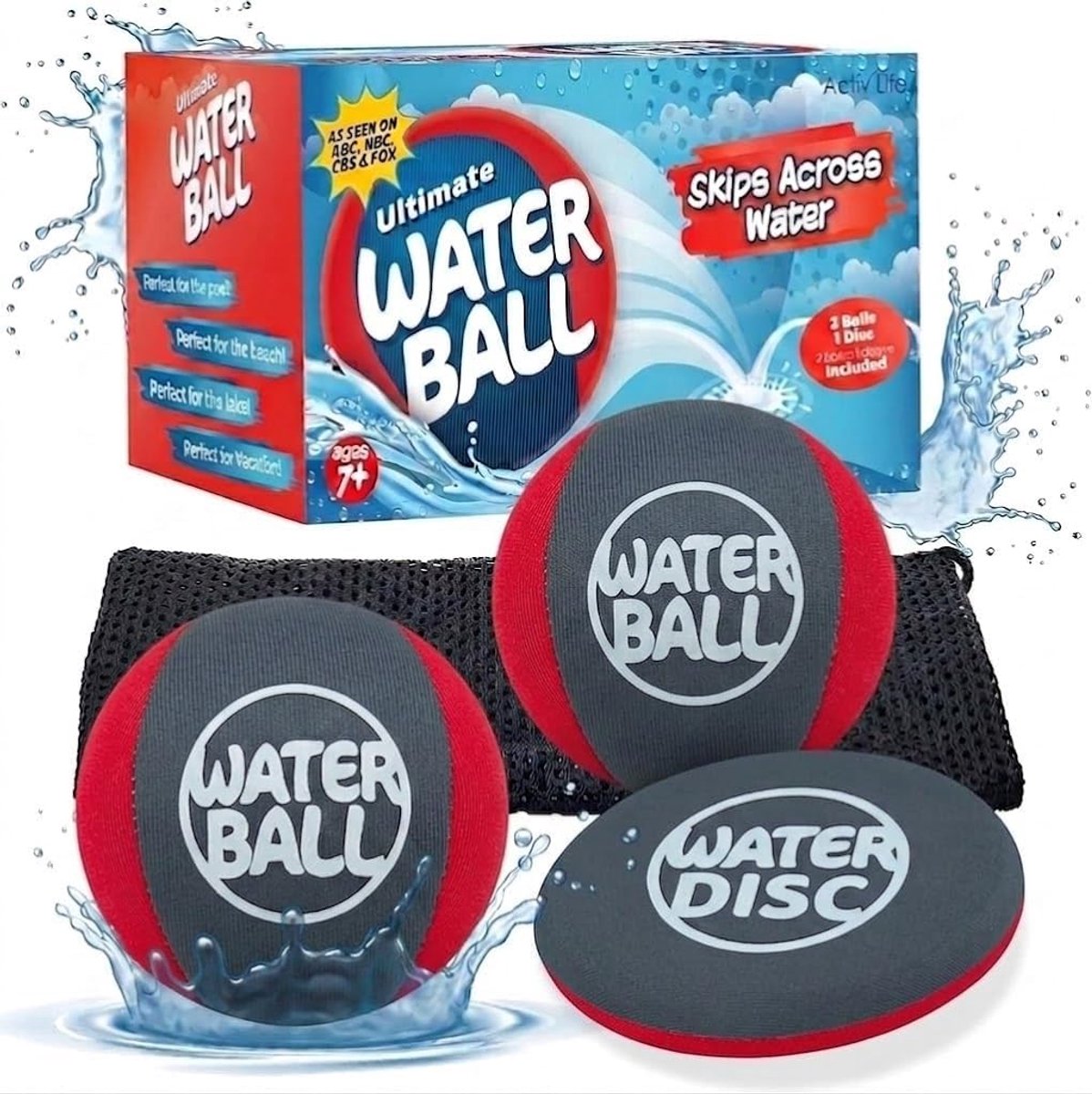 Springende waterballen set - rood blauw - zwembadspeelgoed - plezier voor buiten - SnelShoppen