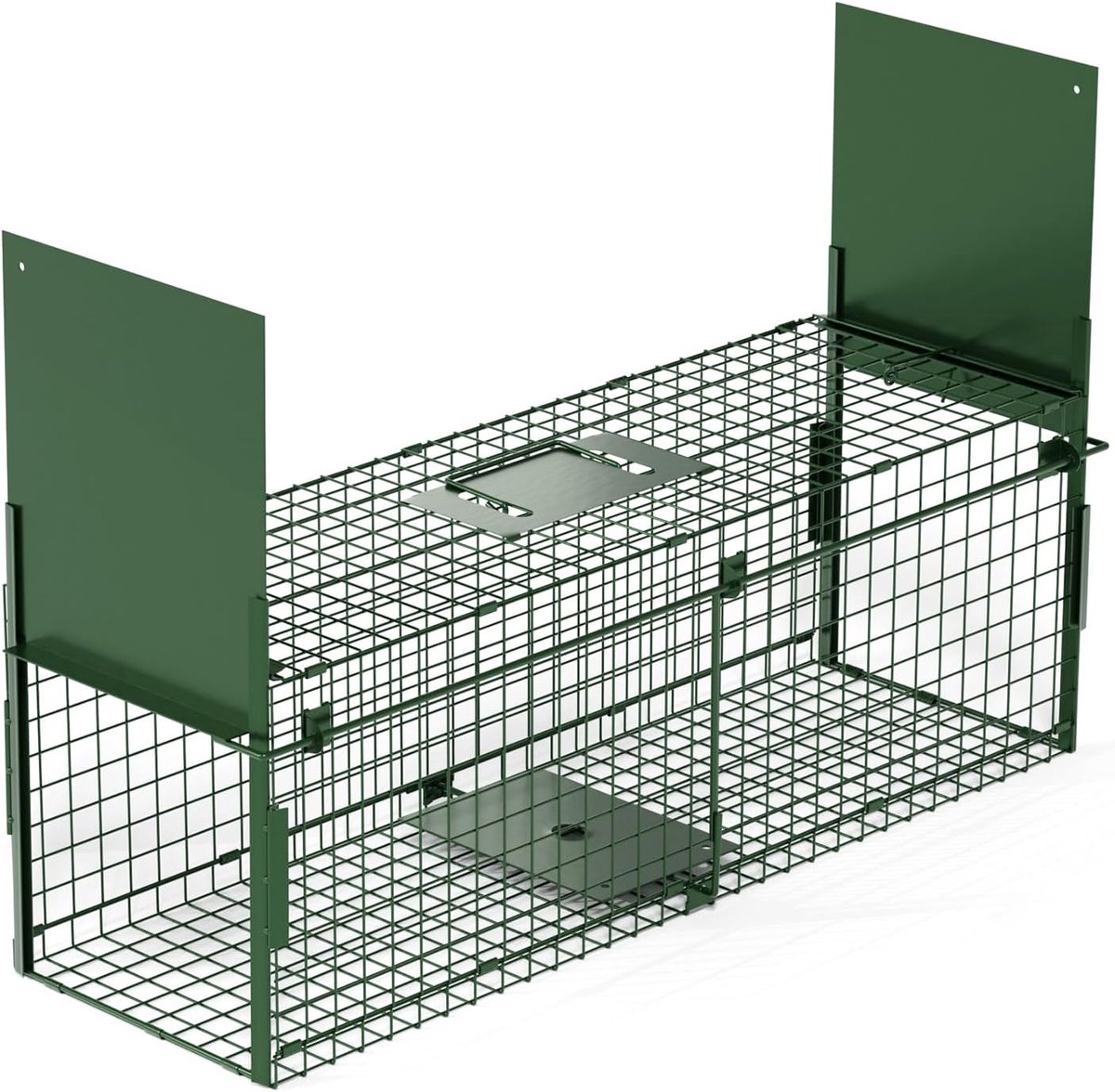 Dierenvallen 2 deuren - herbruikbaar en diervriendelijk - 80x26x26cm - voor katten, marters, en meer - ShopVlot